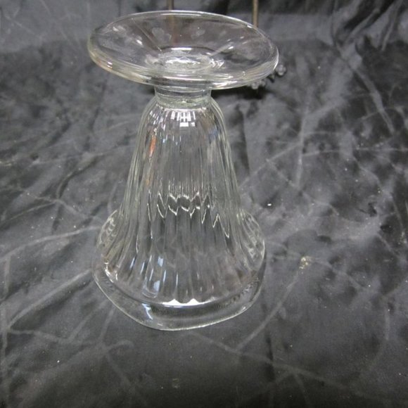 VINTAGE 50'S TO 70'S RETRO ICECREAM SUNDAE GLASS FLUTED CLEAR RIBBED GLASS - Picture 3 of 5